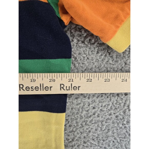 Polo Ralph Lauren Polo Shirt Mens Medium Striped Short Sleeve Classic Fit Rugby - Picture 6 of 7